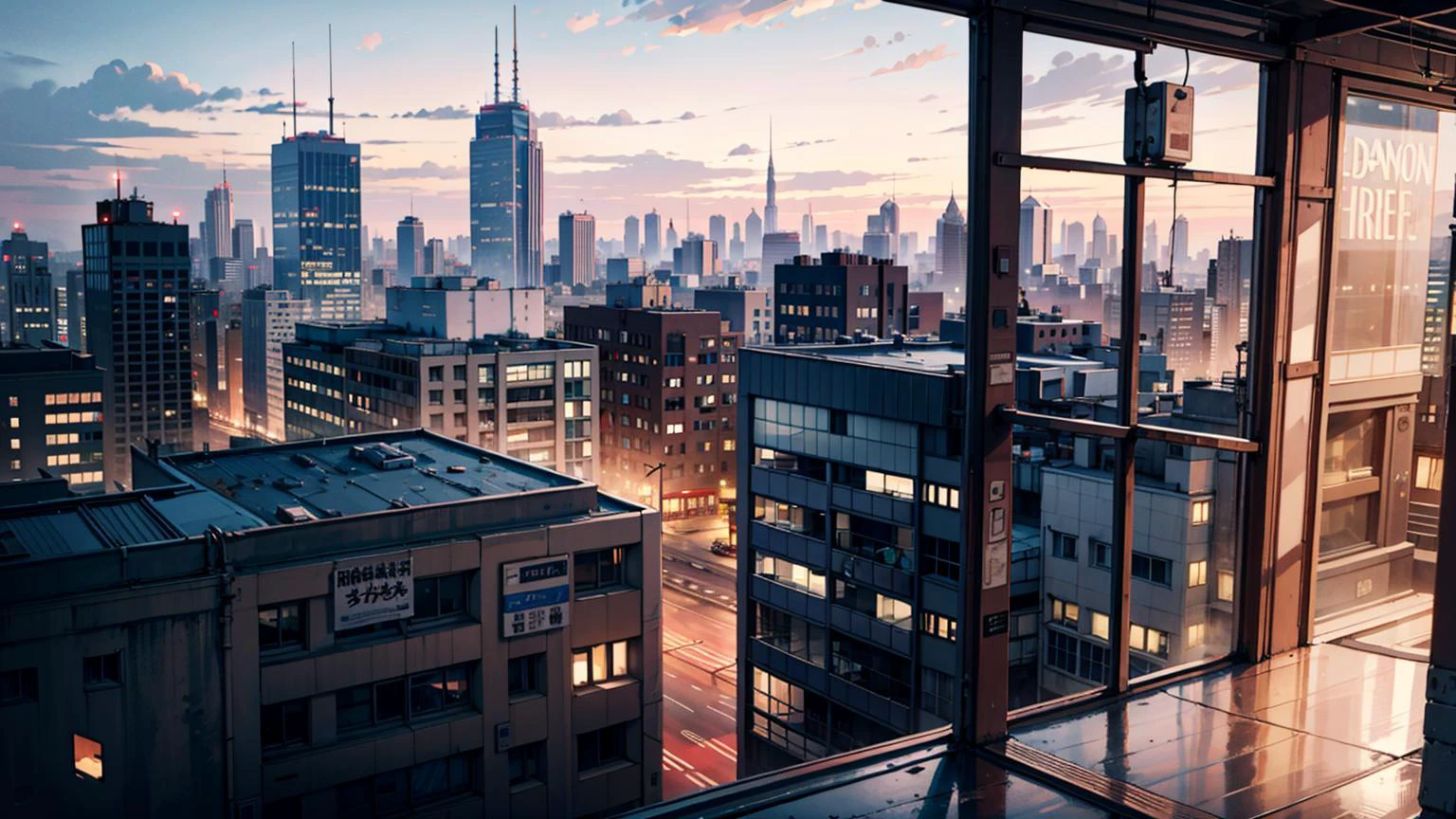 //Basic Info\\
(( city, from above, lo-fi, )),
//Image Definition\\
((masterpiece, best quality, bokeh, aesthetic, simple artwork, )),