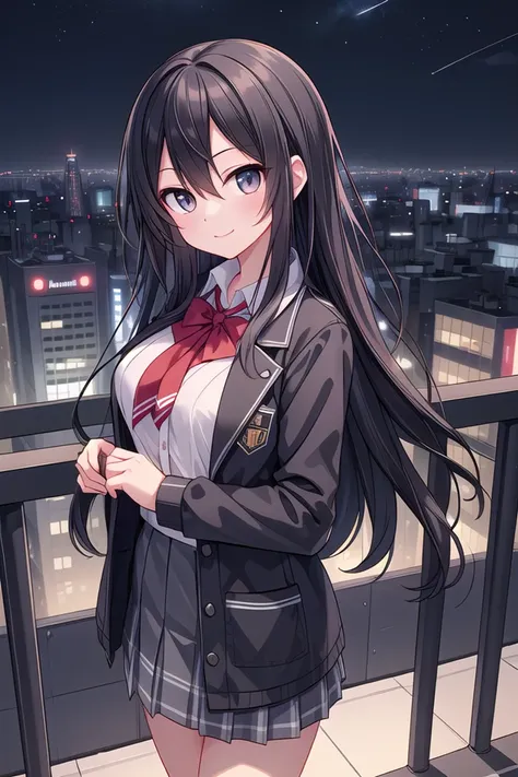 insanely detailed, absurdres, ultra-highres, ultra-detailed, best quality,
1girl, solo, nice hands, perfect hands,
BREAK
(wearing winter school uniform),
happy smile, laugh, closed mouth,
standing, 45 angle, (cowboy shot:1.3), looking at viewer,
BREAK
slender, kawaii, perfect symmetrical face, ultra cute girl, ultra cute face, ultra detailed eyes, ultra detailed hair, ultra cute, ultra beautiful,
by Canon EOS, SIGMA Art Lens 35mm F1.4, ISO 200 Shutter Speed 2000,
BREAK
(night, dark background:1.3), cityscape, street, tokyo, shibuya,
(very wide, panorama view, sense of depth, magnificent view:1.3),
medium large breasts,
BREAK
black hair, long hair,black eyes, hair between eyes