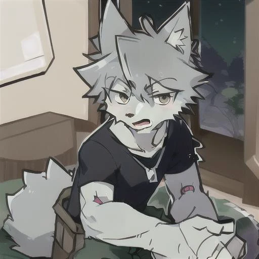 <lora:KouyaSimp:.8> <lora:pantyAndStocking_v1:.8> husky, 1boy