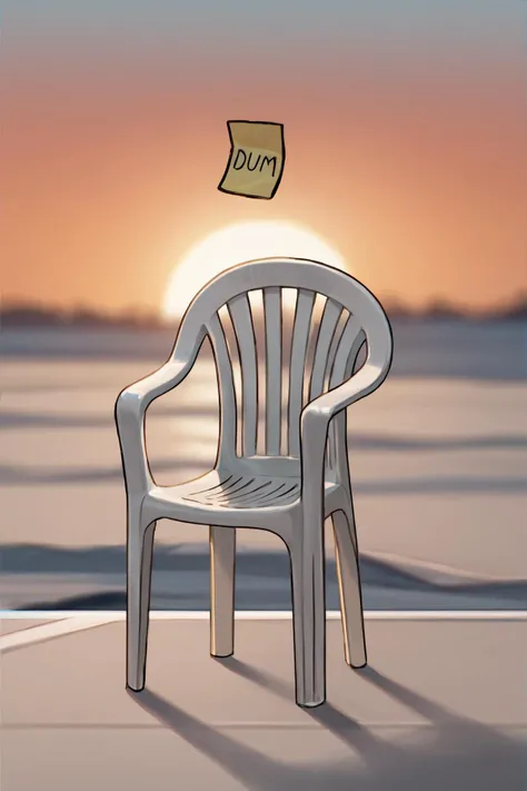 score_9, source_anime, score_8_up, score_7_up, no humans:plastic chair:.5, sunrise, blurry background, <lora:PlasticChair_XLPD:0.8> plastic chair, <lora:DumStickyNote_XLPD:1> dumstickyNote, sticker