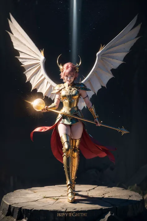 (((3/4 body shot of a girl ))):1.9, 1girl, random fictional girl named Kim Ji-Eun from South Korea, large breasts,
from 'ancient viking,in ancient city',
 facing viewer, reflection,shining steel,golden,half helmet:0.5,engraving,
ultra high quality,  photorealistic:1.4,(sharp focus),Fujifilm, 50mm lens, F/2.8, HDR, 8k resolution, cinematic film still, (((Front light))):1.9,((direct frontal lighting)),reflection,
'(very happy smile ,(teeth)),',The breastplate is carved with dragons, the shoulders are carved with tigers,
 <lora:epi_noiseoffset2:1>,  <lora:ArmorSuit_v1:0.5:CLOTHING>,<lora:HardSurfaceV1:0.5:CLOTHING> <lora:SagittariusArmor:0.3>
detail makeup,detail eyes lashes,red lips
oval face,purple  pixie cut hair,
<lora:eye_size_slider_v1:-1>
<lora:curly_hair_slider_v11:1>
<lora:eyelashes_slider_v3:1>
<lora:forehead_slider_v2:0>
<lora:freckle_slider_v1:0.5>
<lora:time_slider_v1:1>,
<lora:skin_tone_slider_v1:-2>
<lora:muscle_slider_v1:0.3>
<lora:lip_slider_v21:-2>