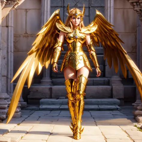 <lora:SagittariusArmor:0.6>, masterpiece, best quality, masterpiece, detailed face, detailed eyes, full body,  1girl, SagittariusArmor, female armor, long  golden wings,  walking on the ancient greek battlefields, nsfw, sexy, (8k, RAW photo, best quality, masterpiece:1.2), solo focus, <lora:mgq_valkyriev0.1:0.4>, mgq_valkyrie, wings, sky,