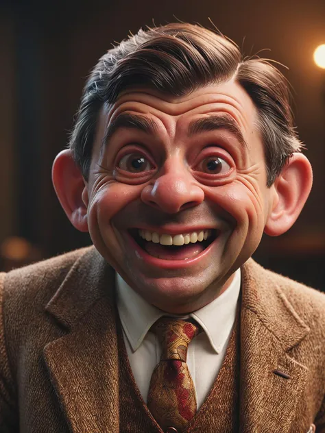 ais-trollz mrbean <lora:Russ_Trolls_Style_SDXL:0.5> laughing, looking at viewer, (masterpiece:1.2), (intricate details:1.2), cinematic lighting, realism, realistic, RAW photo, 4k, highres, extremely intricate, photorealistic, selective focus, best quality, photo, real, extremely detailed, amazing, fine detail, rich colors, hyperrealistic lifelike texture, dramatic lighting, unrealengine, trending on artstation, cinestill 800 tungsten, high quality, sharp focus,8k uhd, absurdres