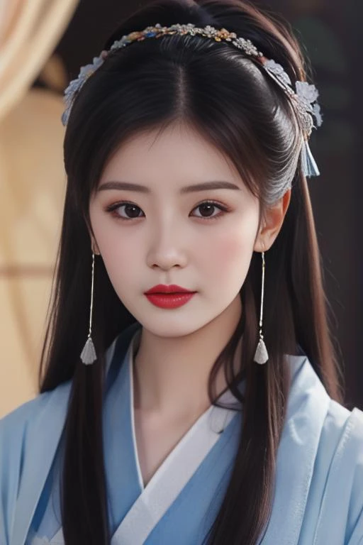 fullfbody of 1girl,  (8k, best quality, masterpiece), (realistic, photo-realistic:1.37), hanfu clothes, cute and innocent, turnaround pose, her skirt flowing, wind flow, ultra-detailed, photorealism