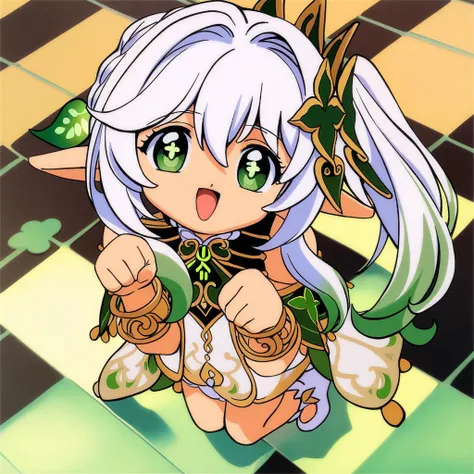 masterpiece,best quality,nahida \(genshin impact\),looking at viewer,paw pose,full body,
happy,very aesthetic,<lora:飿 ¼__flyx3__éå¡å°å¥³æ¨±(å¨ç»ç)__æ¨ä¹æ¬æ¨±å¤§éä¸ç¥ä¸- Artist Style:0.6>,retro artstyle,1990s (style),