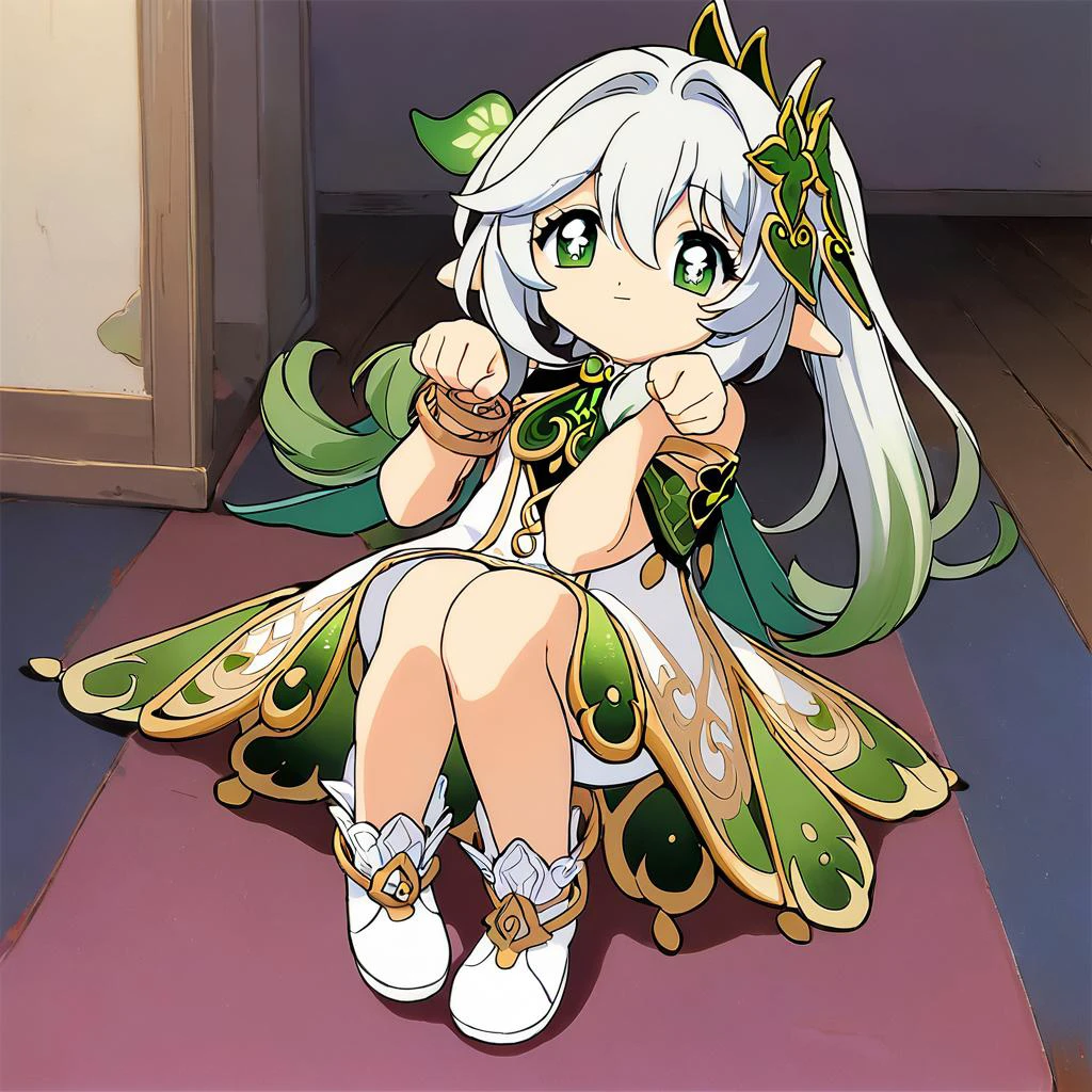 1girl,nahida \(genshin impact\),looking at viewer,paw pose,full body,happy,
best quality,masterpiece,retro artstyle,1990s (style),<lora:飿 ¼__flyx3__éå¡å°å¥³æ¨±(å¨ç»ç)__æ¨ä¹æ¬æ¨±å¤§éä¸ç¥ä¸- Artist Style:0.7>,