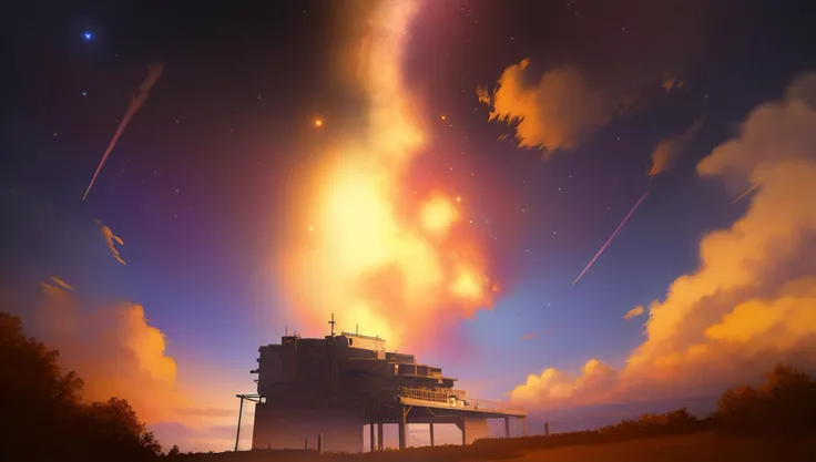 ((((ultra illustrated style,no humans:1.0)))),best quality,best animated,masterpiece,ray tracing, global illumination,the Milky Way,night