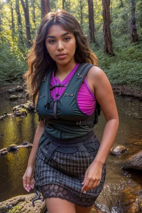 DEN_zaraziy_misamini,
(walking by a river in a rich atmospheric (woodland forest:1.2) wearing (hiking gear:1.3), (god rays:1.3), (atmospheric:1.1), scenic:1.2),
bokeh, f1.4, 40mm, photorealistic, raw, 8k, textured skin, skin pores, intricate details <lora:epi_noiseoffset2:1>, epiCRealism <lora:ClothingAdjuster3:-1>