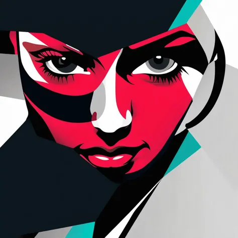 graphic art, poster design, face