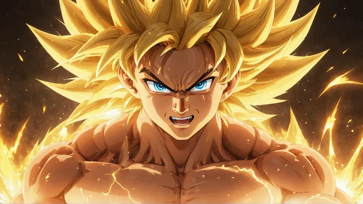 Son Goku Going SUper Saiyan