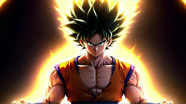 Son Goku Going SUper Saiyan