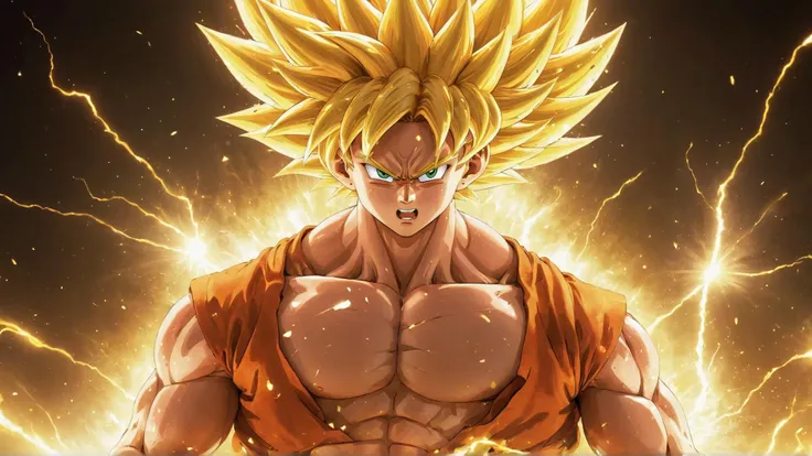 Son Goku Going SUper Saiyan