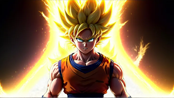Son Goku Going SUper Saiyan