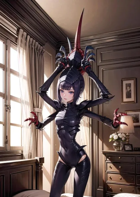 (1girl) (digital) (in detailed bedroom, (alien, extra arms)) , best quality, <lora:boldline:0.2>  <lora:hairdetailer:0.2> nids, <lora:nids:1>