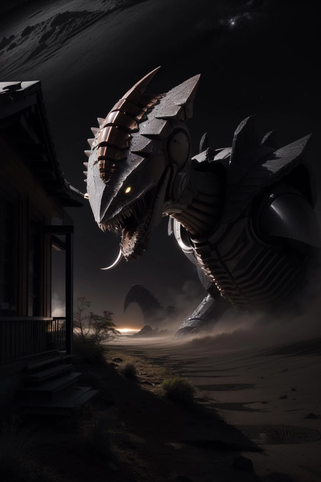 (masterpiece, best quality), intricate details,
on the moon, space, starry sky, grey landscape, <lora:nids:0.8>(nids, alien, monster, sharp teeth, carapace,:1.2)
<lora:LowRA:0.4> <lora:OraganiPhotography:0.5> <lora:hipoly_3dcg_v7-epoch:0.4> <lora:add_detail:0.45>