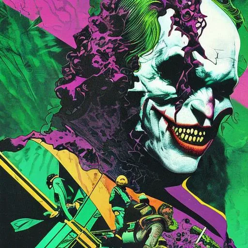 ohwx aesthetic, horror creepy anathomy by apterus, batman vs the joker
