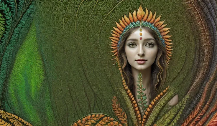 <lora:Abstract_Female_Art:1.5> garden of eden, flowers, fruits, water, vibrant, forest, animals, jungle, plants, leaves, trees, grass, fractal, waterfall, apple, snake, (fractal dinosaur)+,  (goddess aphrodite wearing leaf lingerine made from plants)+, perfect face, (eyes)+, one girl, hinduism, shiva, psychedelic, smoke, rainbow, fire, butterfly