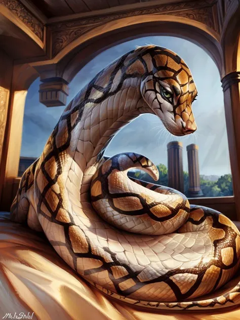 (photo realistic)
feral, snake, looking at viewer, savannah,, [best quality, shaded, extreme detail, highly detailed, ultradetailed, intricate, realistic], detailed background, by Enki Bilal, by wolfy-nail, by Michael & Inessa Garmash, Ruan Jia, by drmax,
<lora:Furtastic_Detailer:1> <lora:PK-FurryMix-128:1>
