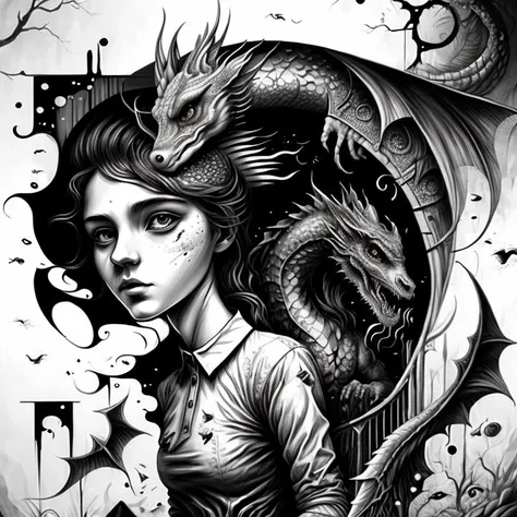illx1 girl and dragon<lora:illx1:1>