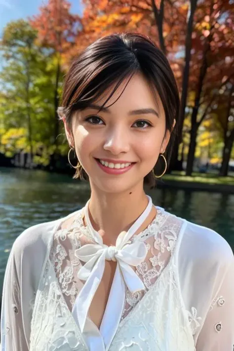 (((medium hair))), best quality, 8K, HDR, highres, absurdres:1.2, blurry background, bokeh:1.2, Photography, (RAW photo:1.2), (photorealistic:1.4), (masterpiece:1.3), (intricate details:1.2), 1girl, solo, japanese girl, delicate, beautiful detailed, (detailed eyes), (detailed facial features), petite, (((small breasts))), skin tight, (looking_at_viewer), from_front, (skinny), (best quality:1.4), (ultra highres:1.2), cinema light, (extreme detailed illustration), (lipgloss, best quality, ultra highres, depth of field, caustics, Broad lighting, natural shading, 85mm, f/1.4, ISO 200, 1/160s:0.75),1girl, solo, (((blue vest))) smile, school uniform, necklace,