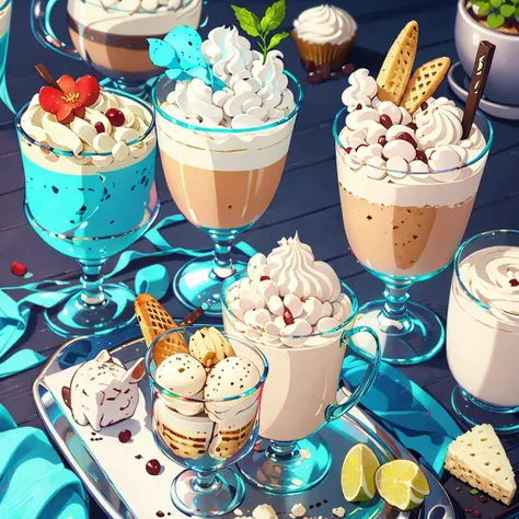 Dunch, white lion on ice cream <lora:dunch:1>