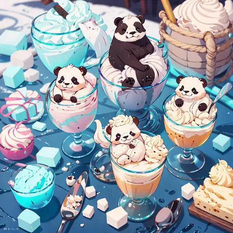 Dunch, panda on  ice cream <lora:dunch:1>