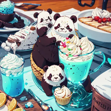 Dunch, panda on ice cream <lora:dunch:1>