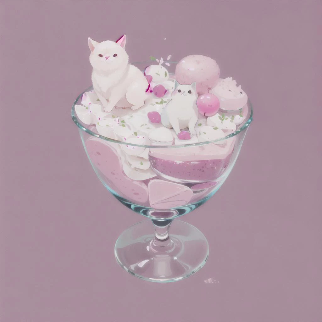 sweeties, cup, dunch, small animal, no humans, pink background, signature, simple background, glass, food, food focus, animal  <lora:%5BLoConLoRA%5D%20DunchTea-Time%E4%B8%8B%E5%8D%88%E8%8C%B6%20Concept:1>