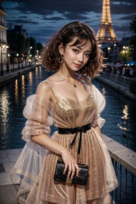 masterpiece,best quality,(Night:1.7),CityView,(outdoors:1.3),city lights,skyscraper,street,close up,
1girl,jewelry,earrings,necklace,Standing at attention,pose,beautiful face,women's wallet,
<lora:more_details:0.6>,
<lora:Champagne dinner dress_20230703173910:0.7> Champagne dinner dress,dress,brown dress,
