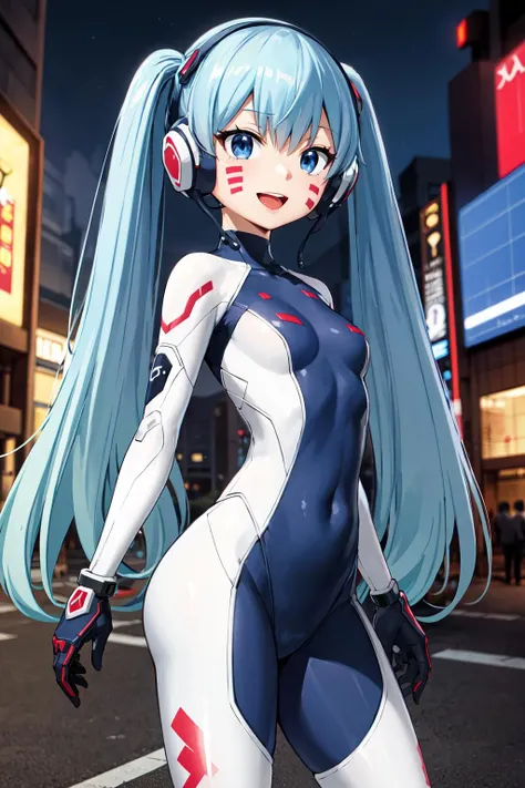 reiayanami, Rei Ayanami, Blue hair,messy_Long_hair, (Red Eyes:1.2),light_smile,(half_eye:1.2)
BREAK bodysuit, headgear, plugsuit, White bodysuit,cowboy_shot,
BREAK outdoors, city,
BREAK looking at viewer,
BREAK (masutepiece:1.2), Best Quality, High resolution, Unity 8k Wallpaper, (Illustration:0.8), (Beautiful detailed eyes:1.6), extra detailed face, Perfect Lighting, extremely details CG, (Perfect hands, Perfect Anatomy),