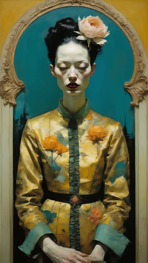 there is ugliness in beauty, but there is also beauty in ugliness. in the style of adrian ghenie, esao andrews, jenny saville, edward hopper, surrealism, dark art by james jean, takato yamamoto, inkpunk minimalism