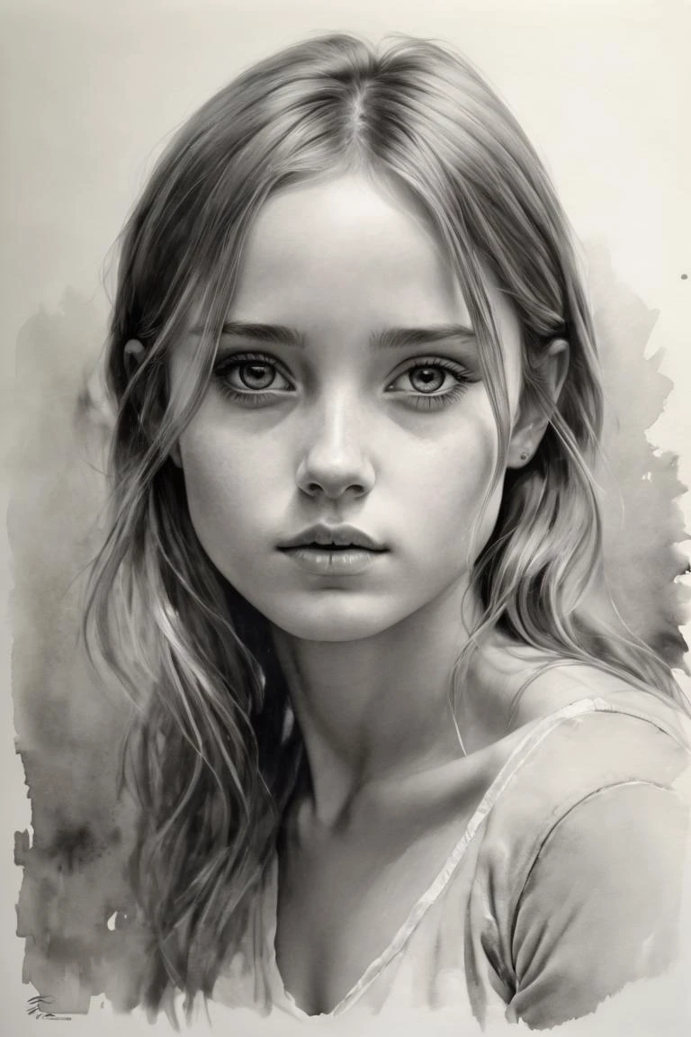 masterpiece, best quality, photorealistic, 1girl, <lora:kwFemale_Beta40-SDXL_v1:1>, ink wash