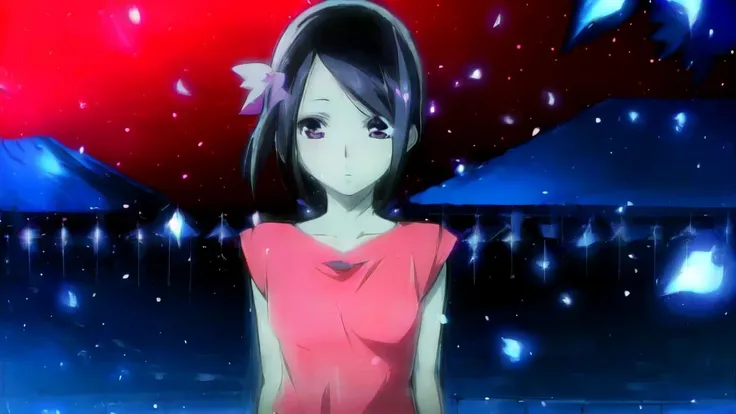 masterpiece,best quality, anime coloring, 1girl, Haruka_Kaminogi, (Dark_world,red background, snowing),
<lora:NoeinV1.5:1>