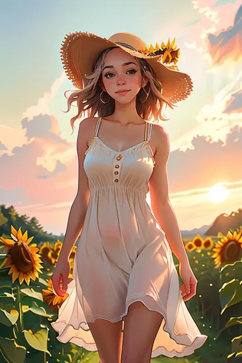 (8K, RAW Photos, Realistic, photo-Realistic:1.5), masterpiece, Highest quality, High resolution, Very detailed, Detailed Background, Cinema Lighting, Dynamic Angle, Lens flare, dramatic, One girl, pretty girl, alone, Wind, Light blonde hair, blue eyes, Very long twin tails, White Hat, White Dress, blue null, smile, Flying petals, flowery Field, null, sunflower, sun, Field,((3 girls 11 years old)),very cute,sweat,Japanese,naked,((shaved pussy)),pink vagina,cum on tongue,sweat,Selfie,,(small nipples),(((flat chest))),M-shaped legs,nsfw,((high resolution)),sanday beach
