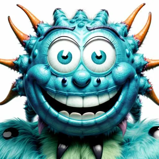 <lora:happinessexpression:0.4> monster with a happy face
