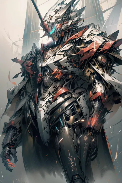 (masterpiece, best quality:1.3),extremely high detailed, intricate, 8k, HDR, wallpaper, cinematic lighting, <lora:Mecha:1> ,(gridman universe:1.1),(ssss.gridman),(holding gun:1.2), glowing, armor, glowing eyes, mecha,large wings,(GlowingRunesAI_red;1.2),<lora:Futuristicbot4:0.6>,<lora:GlowingRunesAIV3:0.6>,