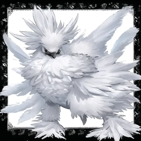 (a silkie:1.1), masterpiece, best quality, looking at viewer, flower, tachi-e, full body, white background, no human <lora:standingFullBodyWithBackgroundStyle_v10Offset:0.9>  <lora:silkies-v0.3:1>