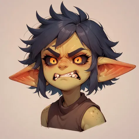 score_9, score_8_up, score_7_up, score_6_up, score_5_up, Gaby,disgusted face, <lora:Gaby_the_goblin_0.4:0.7> <lora:disgusted_face_xl_goofy:0.7>