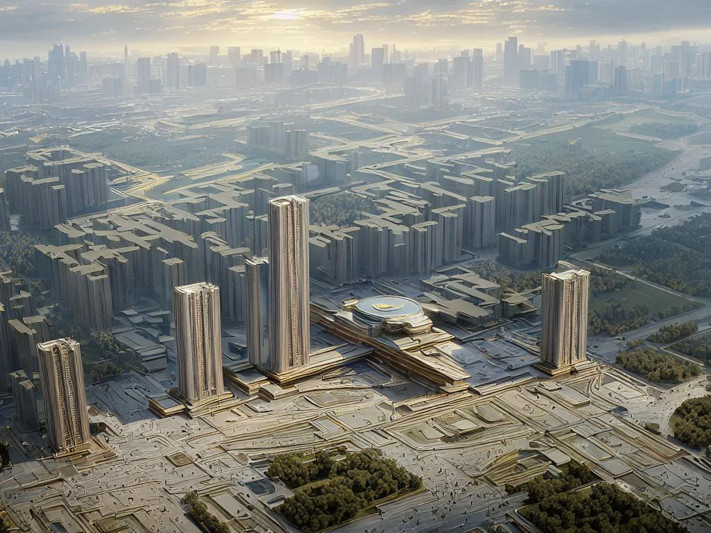 authoritarian, (masterpiece:1.3), (best quality:1.2), chiaroscuro, ( Unreal Engine, CGI render, Hyperdetailed, scenery, city, vivid colors, buildings, idealized American city, busy city center, picturesque parks and greenery areas, gentle city canals, modern era photograph, skyscrapers, ), ultra high quality model, 8k Ultra HD, perfect composition, beautiful detailed intricate insanely detailed octane render, 8 k artistic photography, photorealistic concept art, soft natural volumetric cinematic perfect light, perfect depth of field shot, ray tracing, photometry, metallic deep colors, beautiful,
(uploaded and trending on imgur, pixiv, furaffinity, pinterest, e621, inkbunny, tumblr, deviantart, artstation, ),
((in the style of and art by midjourney, raphael, greg rutkowski, Frank Lloyd Wright, James Gurney, Thomas Kinkade, )),
<lora:Authoritarian Architecture (AD):0.85>