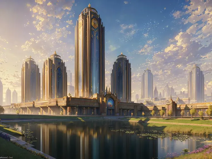 authoritarian, (masterpiece:1.3), (best quality:1.2), chiaroscuro, Unreal Engine, CGI render, Hyperdetailed, scenery, vivid colors, modern era photograph, ultra high quality model, 8k Ultra HD, perfect composition, beautiful detailed intricate insanely detailed octane render, 8 k artistic photography, photorealistic concept art, soft natural volumetric cinematic perfect light, perfect depth of field shot, ray tracing, god rays, photometry, metallic deep colors, beautiful, luminous reflections, rtx on, (subsurface scattering:1.1), dynamic hdr tone mapping, (volumetric lighting:1.2), (screenspace reflection:0.7), (Physically-Based Rendering:1.35), (Unity Wata environmental lighting:0.4), maximal attention to correctness and detail, ((cityscape, buildings, skyscrapers, scenery, buildings, idealized city, busy city center, picturesque parks and greenery areas, gentle city canals, residential towers, university, mall, station, arena, monumental architecture, hotel, ):0.85), 
(uploaded and trending on imgur, pixiv, furaffinity, pinterest, e621, inkbunny, tumblr, deviantart, artstation, ),
((in the style of and art by midjourney, raphael, greg rutkowski, James Gurney, Thomas Kinkade, Albert Speer, Lev Rudnev, Alexey Shchusev, Boris Iofan, ):1.5), 
<lora:AuthoritarianArchitecture(AD):1> <lora:waterVFX:0.15> <lora:more_details:0.15>