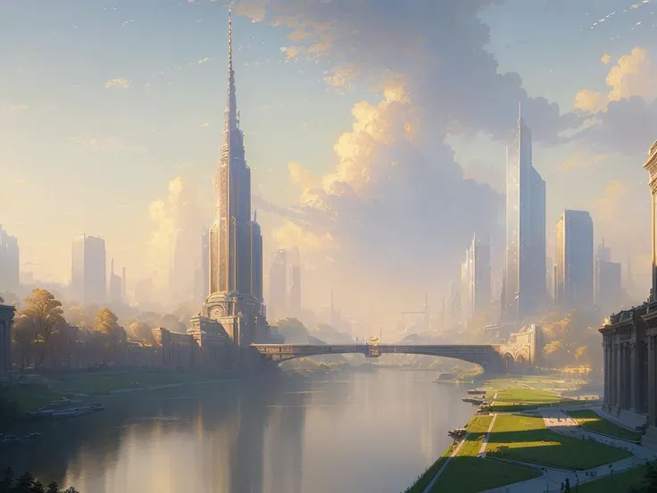 authoritarian, (masterpiece:1.3), (best quality:1.2), chiaroscuro, ( Unreal Engine, CGI render, Hyperdetailed, scenery, city, vivid colors, buildings, idealized American city, busy city center, picturesque parks and greenery areas, modern era photograph, skyscrapers, ), ultra high quality model, 8k Ultra HD, perfect composition, beautiful detailed intricate insanely detailed octane render, 8 k artistic photography, photorealistic concept art, soft natural volumetric cinematic perfect light, perfect depth of field shot, ray tracing, photometry, metallic deep colors, beautiful,
(uploaded and trending on imgur, pixiv, furaffinity, pinterest, e621, inkbunny, tumblr, deviantart, artstation, ),
((in the style of and art by midjourney, James Gurney, Thomas Kinkade, )),
<lora:Authoritarian Architecture (AD):0.5>