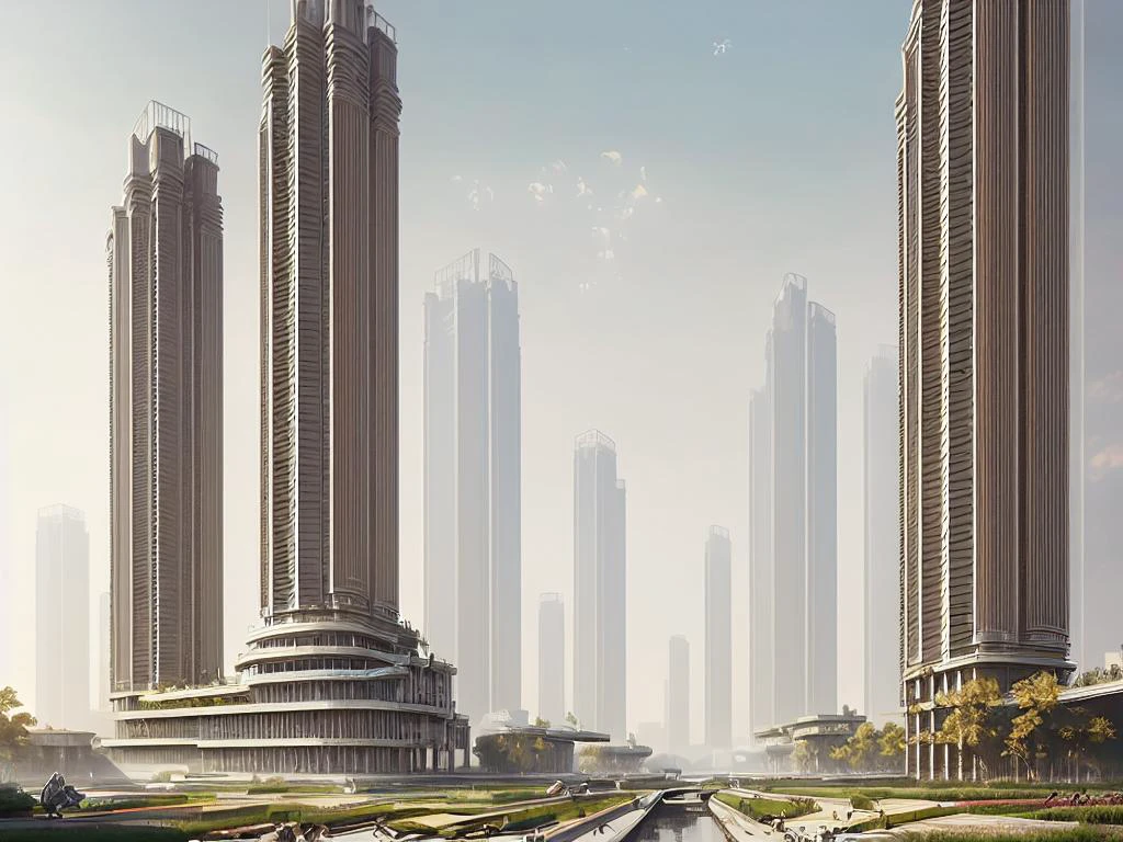 authoritarian, (masterpiece:1.3), (best quality:1.2), chiaroscuro, ( Unreal Engine, CGI render, Hyperdetailed, scenery, city, vivid colors, buildings, idealized American city, busy city center, picturesque parks and greenery areas, gentle city canals, modern era photograph, skyscrapers, ), ultra high quality model, 8k Ultra HD, perfect composition, beautiful detailed intricate insanely detailed octane render, 8 k artistic photography, photorealistic concept art, soft natural volumetric cinematic perfect light, perfect depth of field shot, ray tracing, photometry, metallic deep colors, beautiful,
(uploaded and trending on imgur, pixiv, furaffinity, pinterest, e621, inkbunny, tumblr, deviantart, artstation, ),
((in the style of and art by midjourney, raphael, greg rutkowski, Frank Lloyd Wright, James Gurney, Thomas Kinkade, )),
<lora:Authoritarian Architecture (AD):0.85>