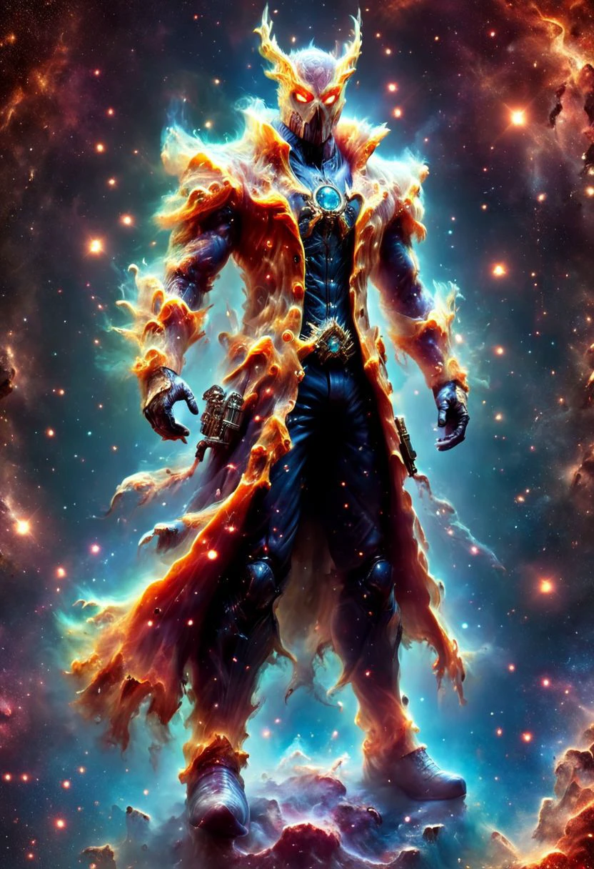 Ornate and Intricate, Action Figure, fellas <lora:Space_Nebula_Style_SDXL:1> mad-nbla, plastic collectable action figure, collectable toy action figure, decorative, highly detailed, elaborate, ornate, intricate
