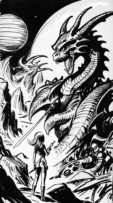 sharp drawing of a woman with a sword on top of a pile of cats, inspirado em Frank Frazetta, complex fantasy character, in the style of dark fantasy art, fantasy graphic novel style, Frank Frazetta Manga Style, Estilo Frank Frazetta, together, warrior vampire woman, Poster. lord of daggers, a very beautiful berserker woman