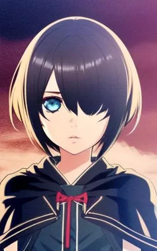 <lora:tsunaz:0.5>, ((medium body view)), full body view of Tsugumi Nazar, (((dark short hair))), bright blue eye, (((hair over one eye))), (((techwear poncho))), 8k, octane render, by seunghee lee, Jang Tae-Hwan, Chocofing R, seungho lee, trending on pixiv, fanbox, skeb, masterpiece, smooth soft skin, big dreamy eyes, beautiful intricate colored hair, symmetrical, anime wide eyes, soft lighting, concept art, digital painting,