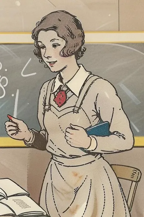 <lora:JarringlyWholesome:1> jarringlywholesome, a teacher