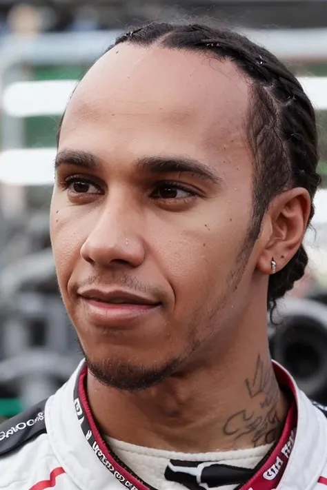RAW photo, a close up portrait of HAM44 man <lora:lewis_hamilton-HAM44-V1:1>, looking at viewer, (high detailed skin), 8k uhd, dslr, soft lighting, high quality, film grain, Fujifilm XT3