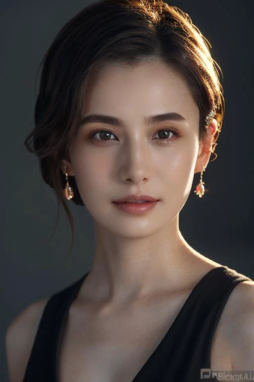 best quality, professional lighting, super detailed, realistic, beautiful detailed face, looking at viewer, <lora:horanchiaki_lora:0.8> horanchiaki,upper_body