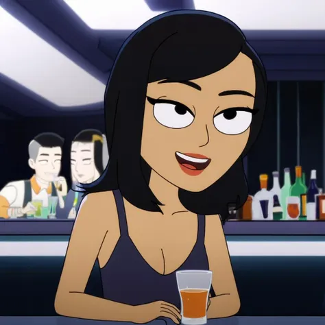 asian woman at the bar