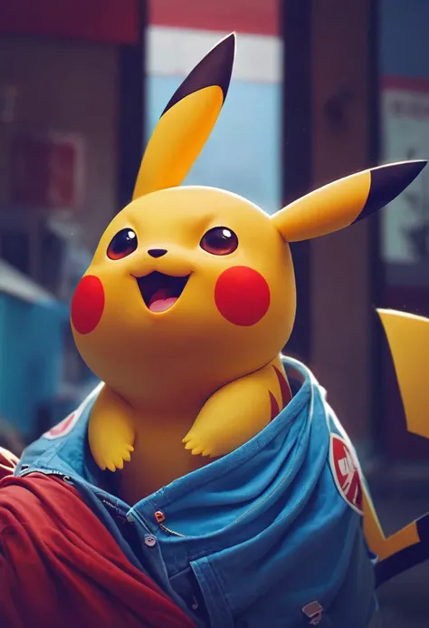 score_9, score_8_up, score_7_up, rating_safe, cinematic, photograph, hansome closeup portrait of pikachu with a mullet